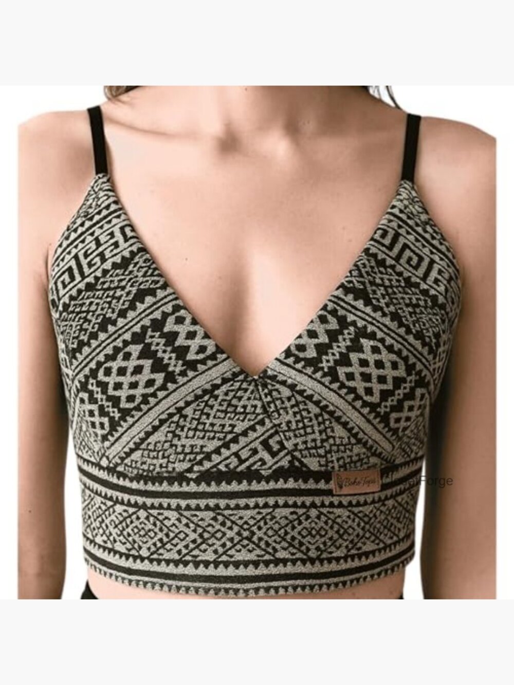 Boho Lace Up Crop Top Corset Style Festival Summer Tank - Picture 7 of 7